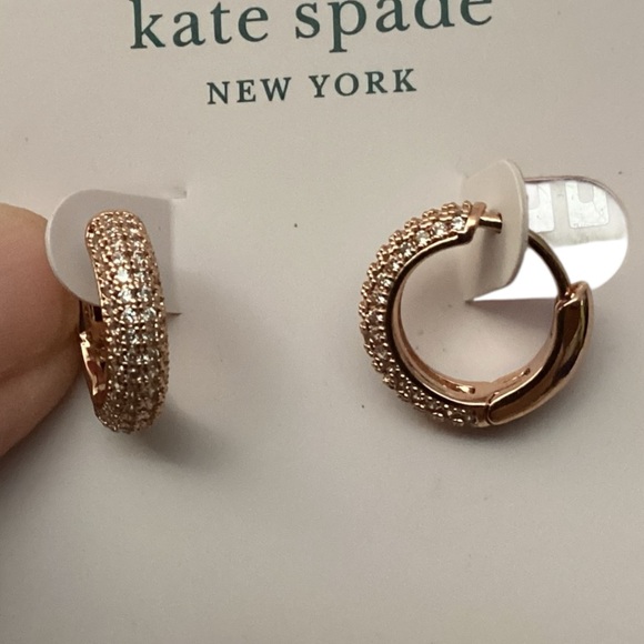 Kate Spade Rose Gold Hoop Earrings - Picture 6 of 8
